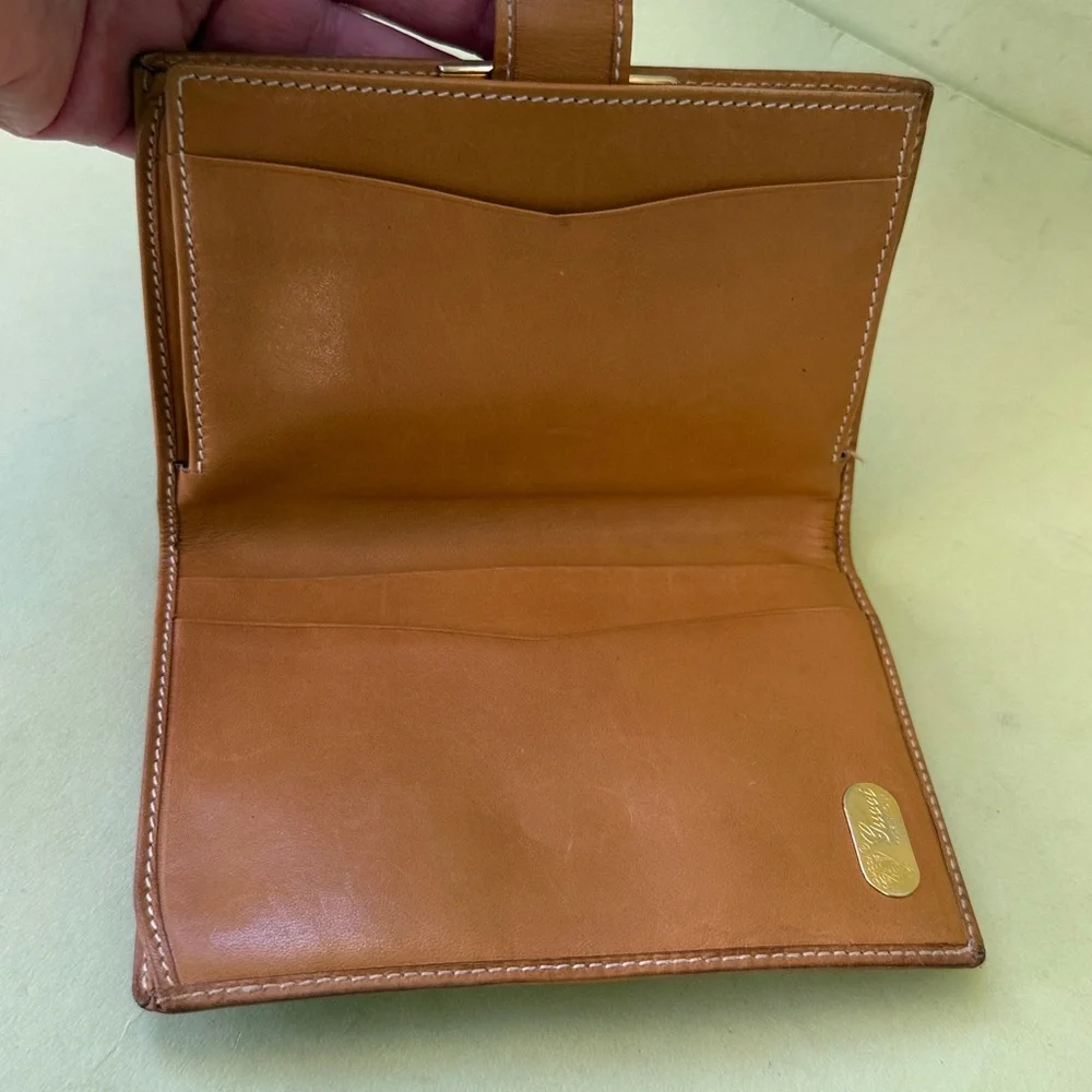 Vintage cream/orange Gucci coated canvas/leather wallet - Picture 12 of 15